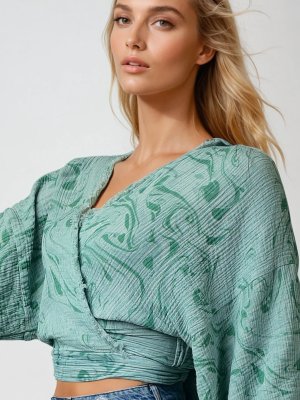 Doğanın Döngüsü Crop Bluz